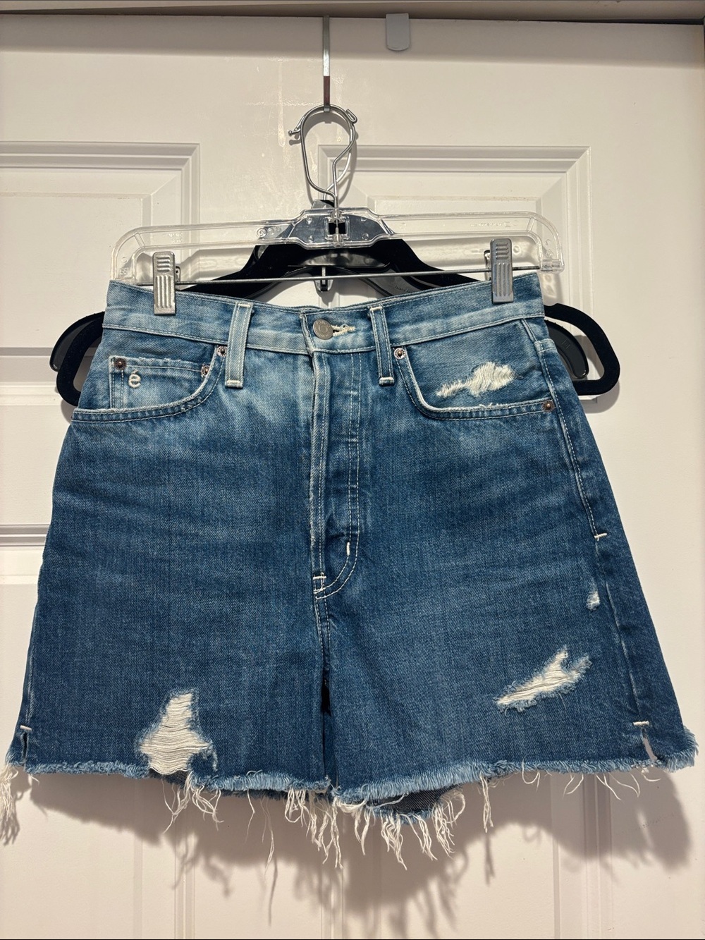 Etica Fern High Rise Denim Shorts
